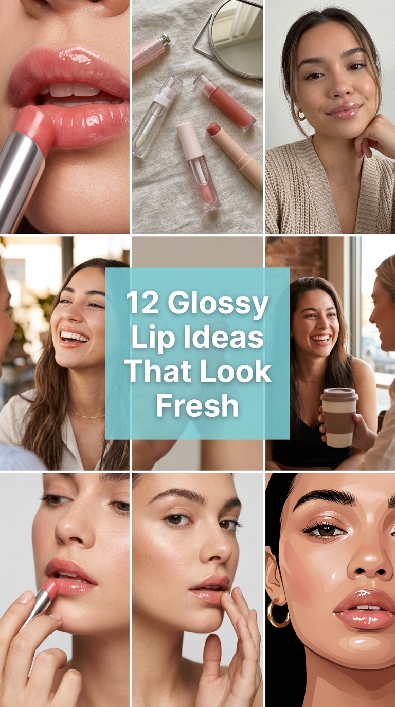 12 Glossy Lip Ideas That Look Fresh