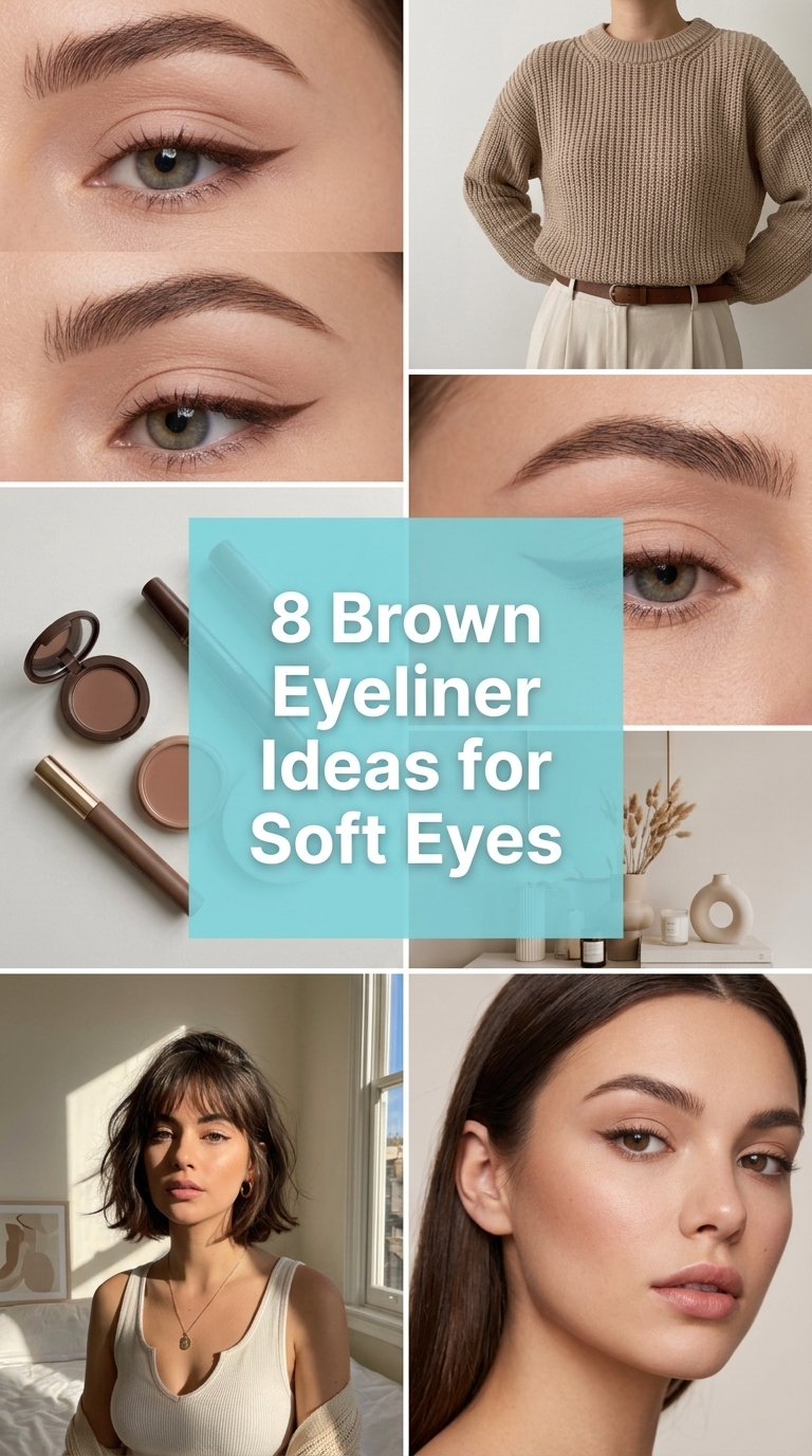 8 Brown Eyeliner Ideas for Soft Eyes