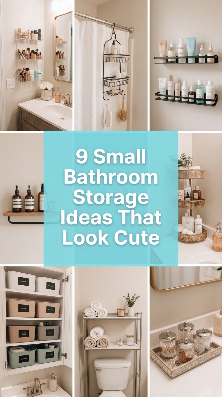 9 Small Bathroom Storage Ideas That Look Cute