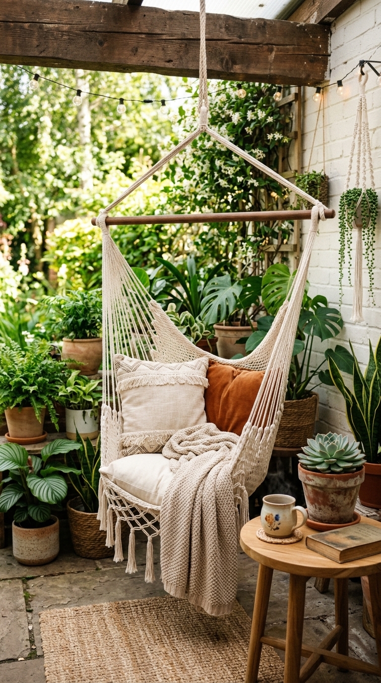1. Boho Chic Hammock Nook