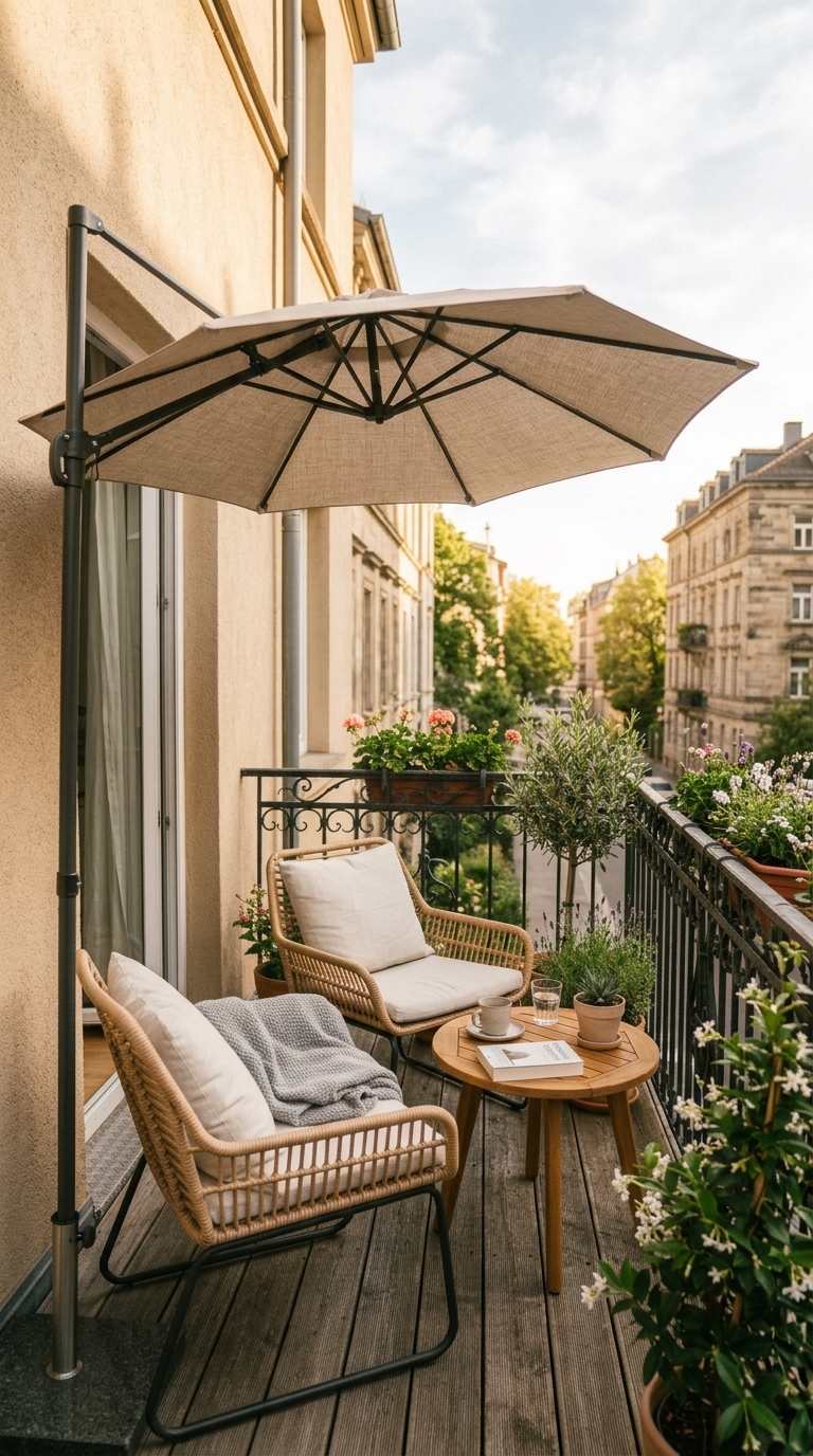 10. Incorporate a Stylish Sun Shade or Umbrella