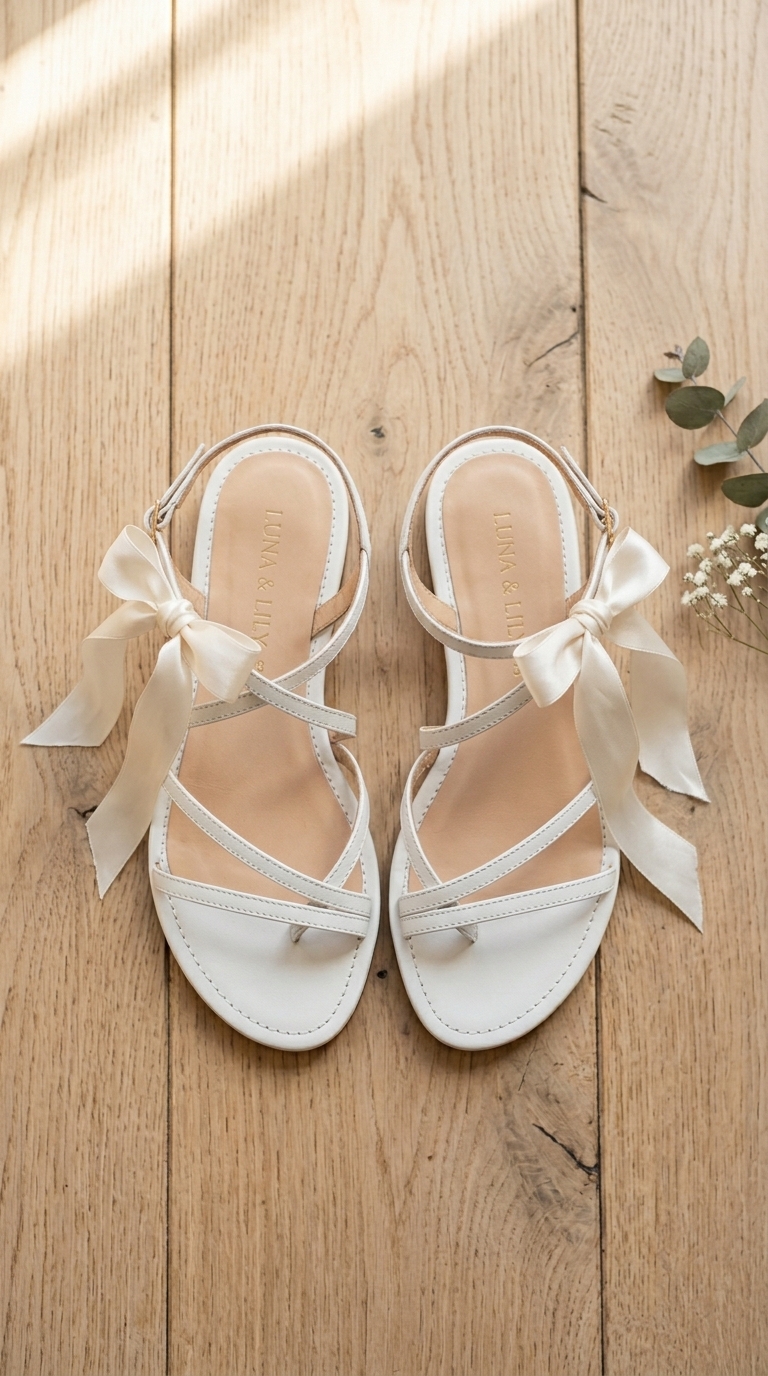 2. Dainty Bows on Strappy Sandals