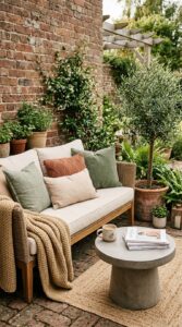 2. Plush Outdoor Seating Nooks
