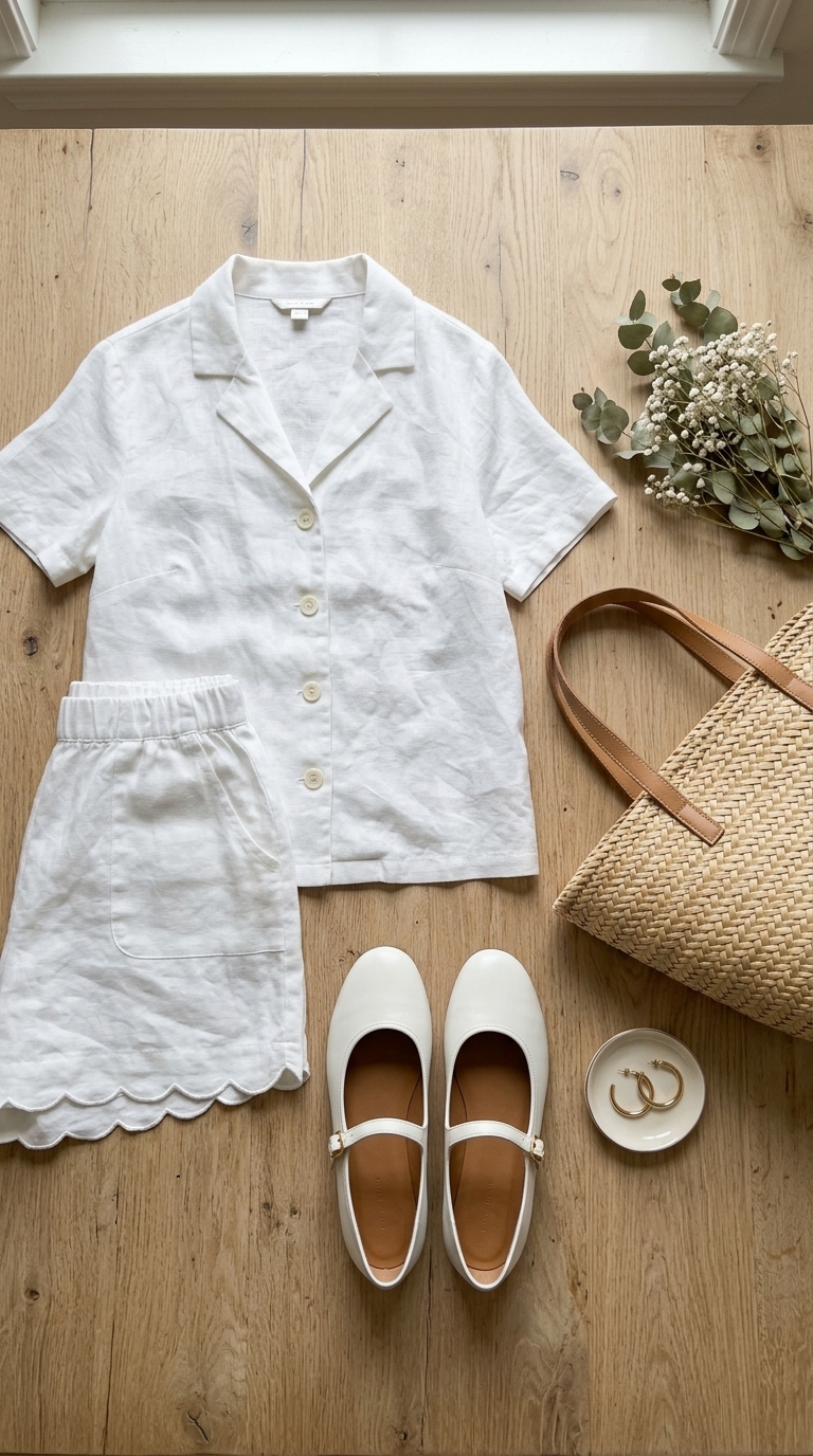 3. Achieve Coastal Granddaughter Vibes with White Mary Janes