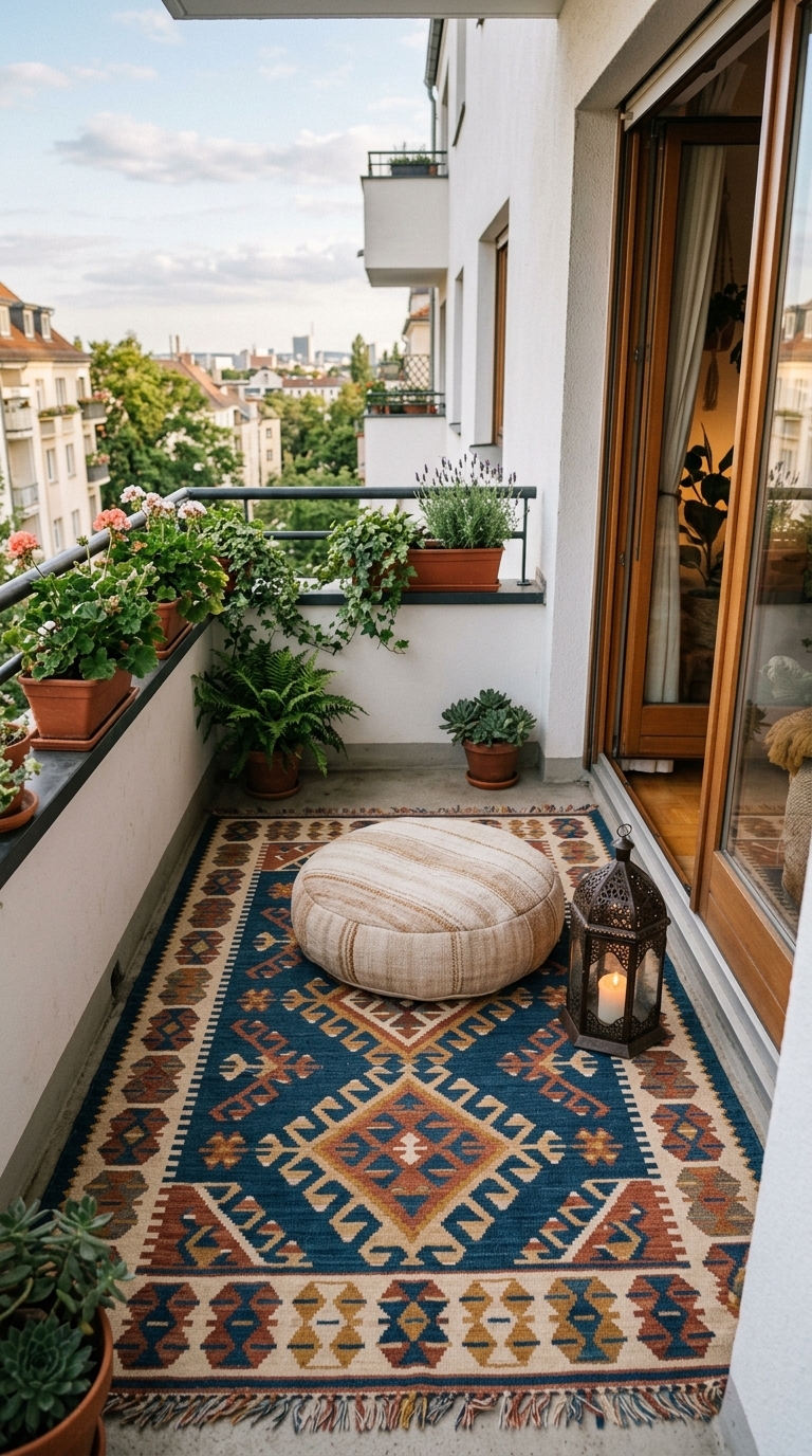 3. Layer Up with Outdoor Rugs