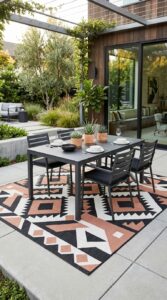 3. Statement Outdoor Rugs