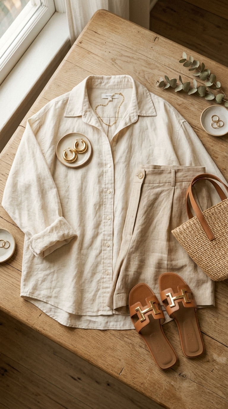 3. The Elevated Oversized Shirt & Shorts