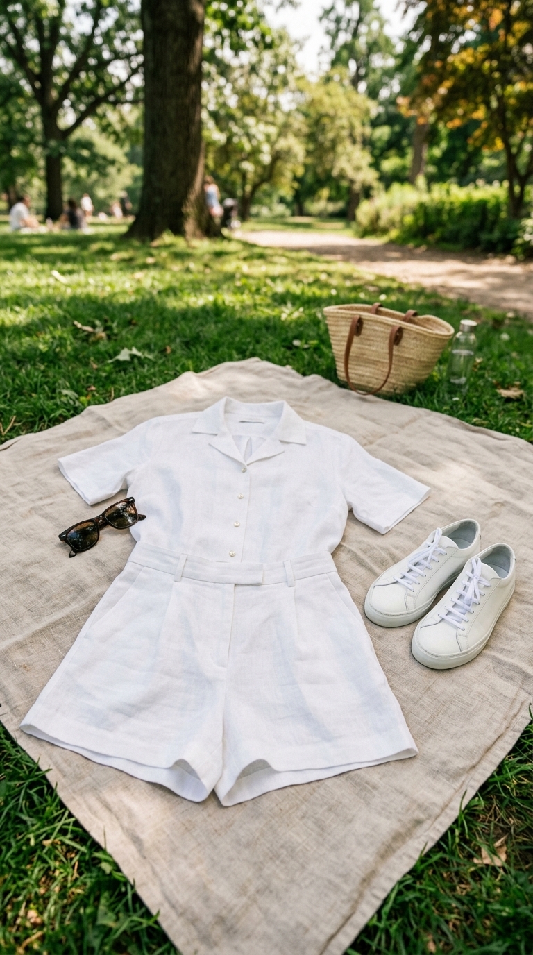 4. Matching Linen Short Set