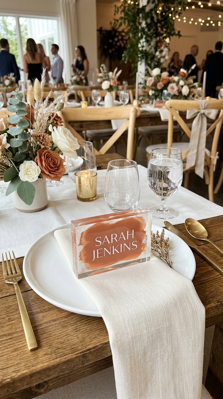 4. Personalized Acrylic Blocks with Painted Backs
