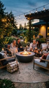 5. Chic Fire Pit Moments