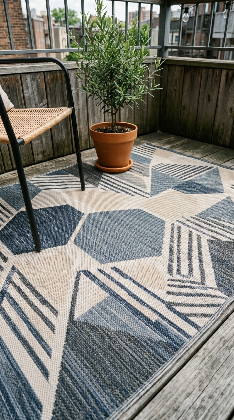 5. Define Your Space with a Pattern Play Outdoor Rug