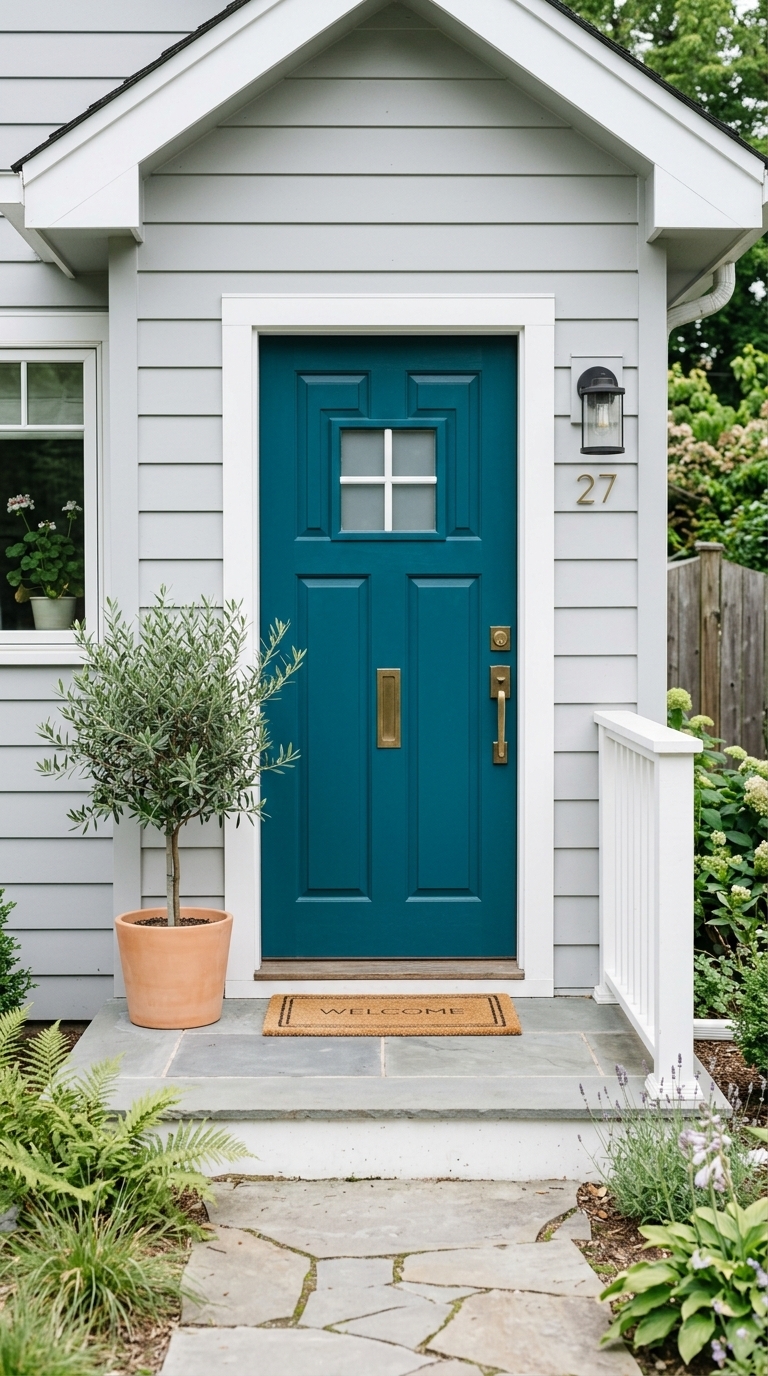 6. Pop of Color with a Bold Door
