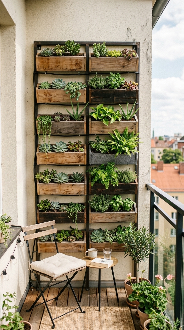 7. Hang Vertical Gardens for Space Saving