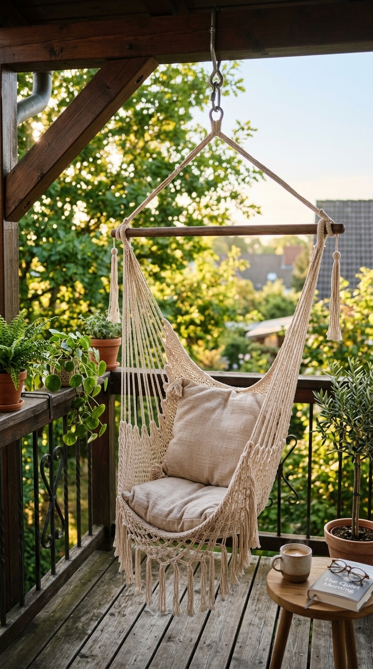 7. Hang a Boho Hammock Chair for Ultimate Relaxation