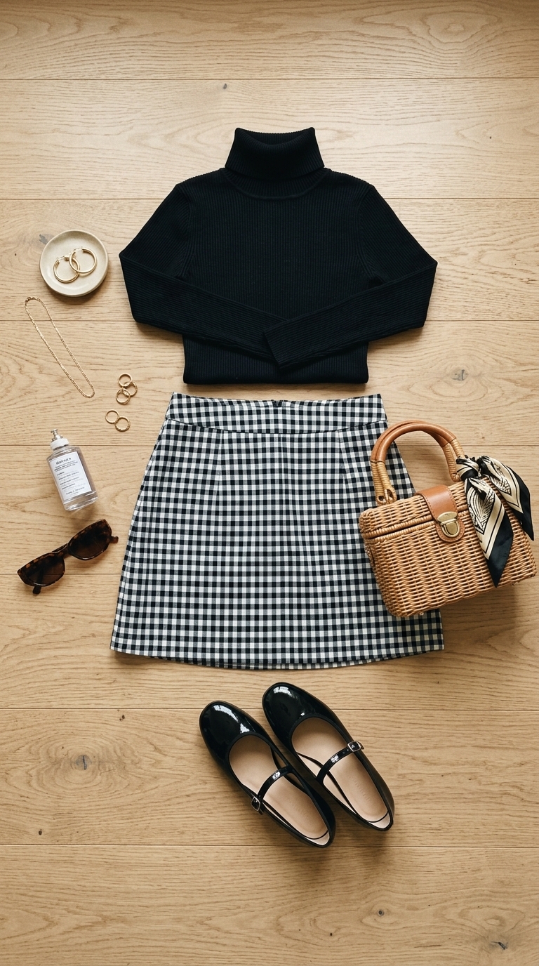 7. Playful Gingham & Mary Jane Flats