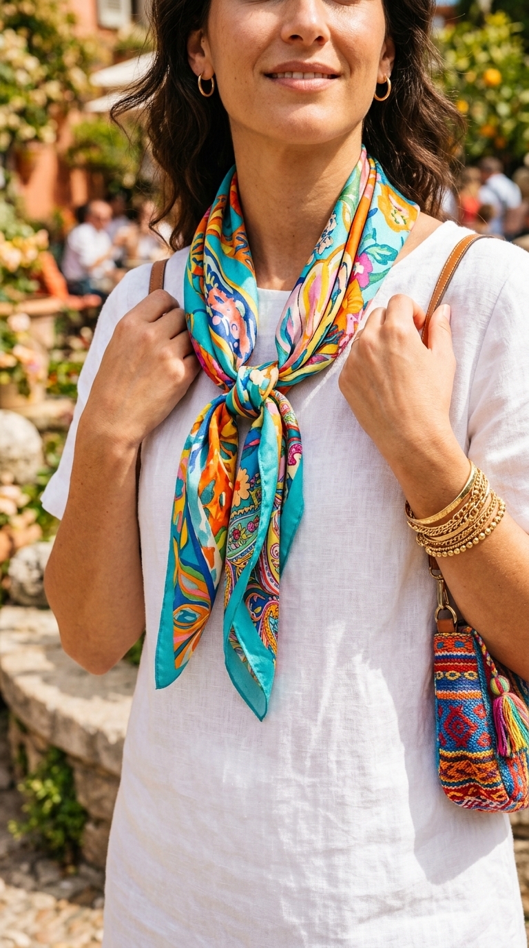 8. Accessorized with a Pop of Color