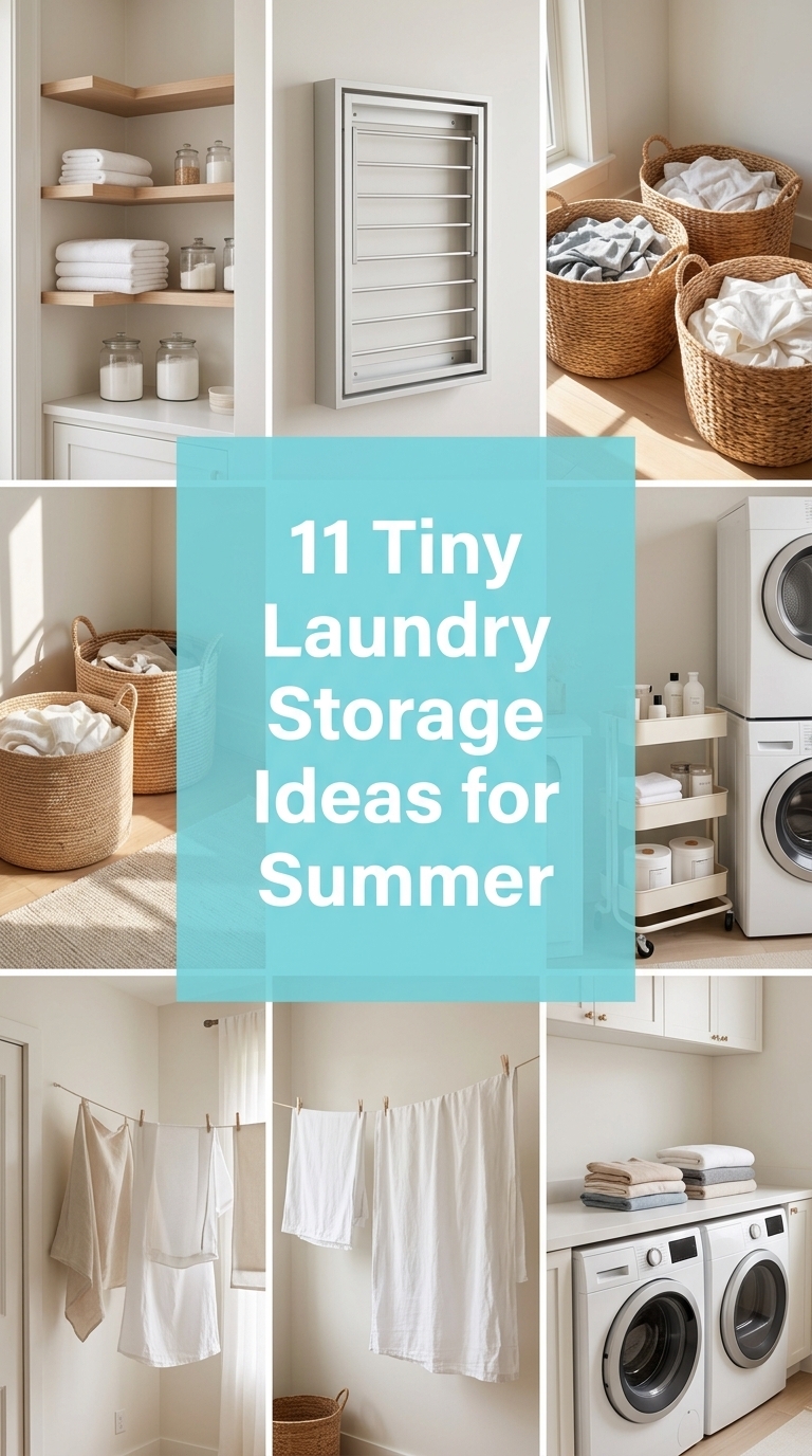 11 Tiny Laundry Storage Ideas for Summer