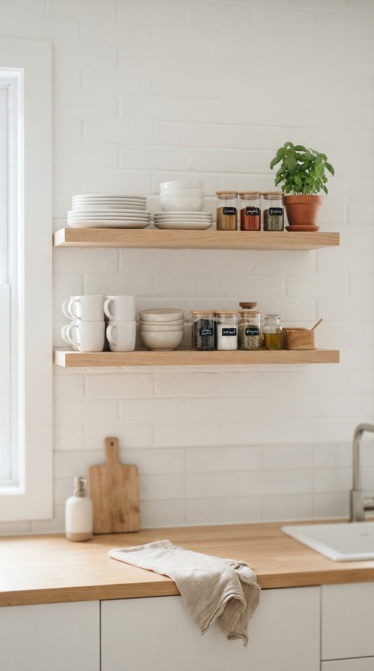 1. Embrace Open Shelving for a Light Vibe