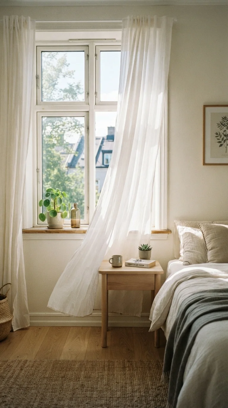 1. Sheer Curtains for Window Dressing