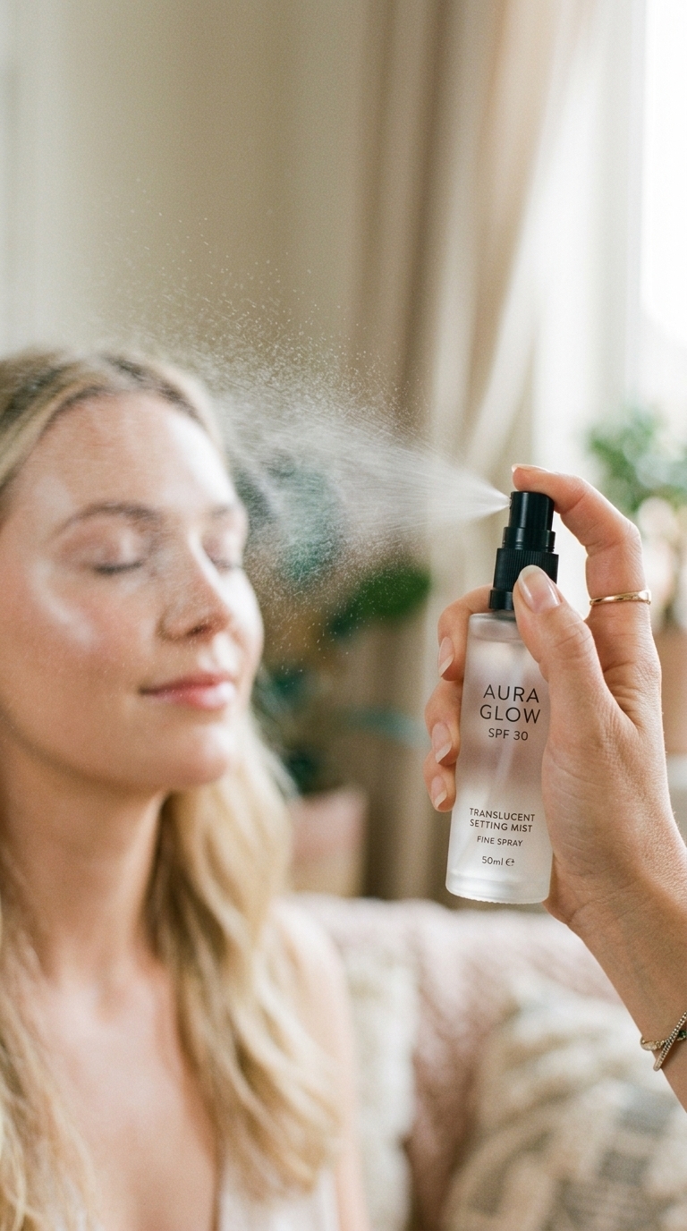 1. The Translucent SPF Setting Spray Hack