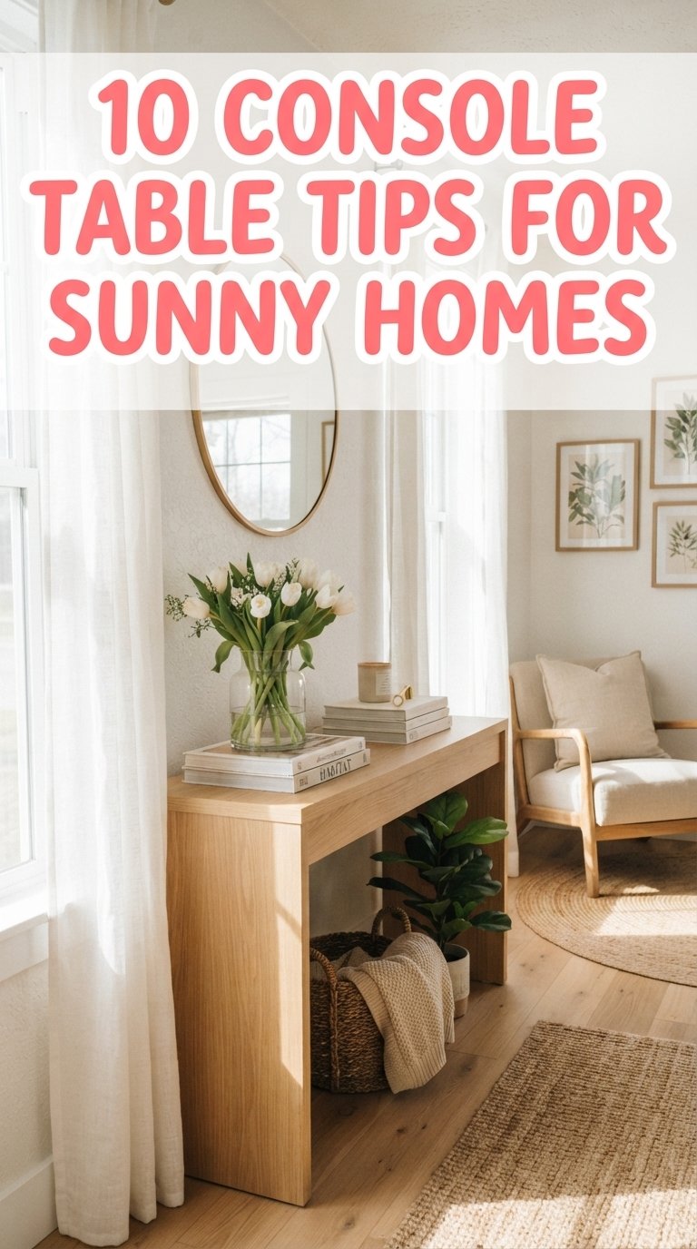 10 Console Table Tips for Sunny Homes