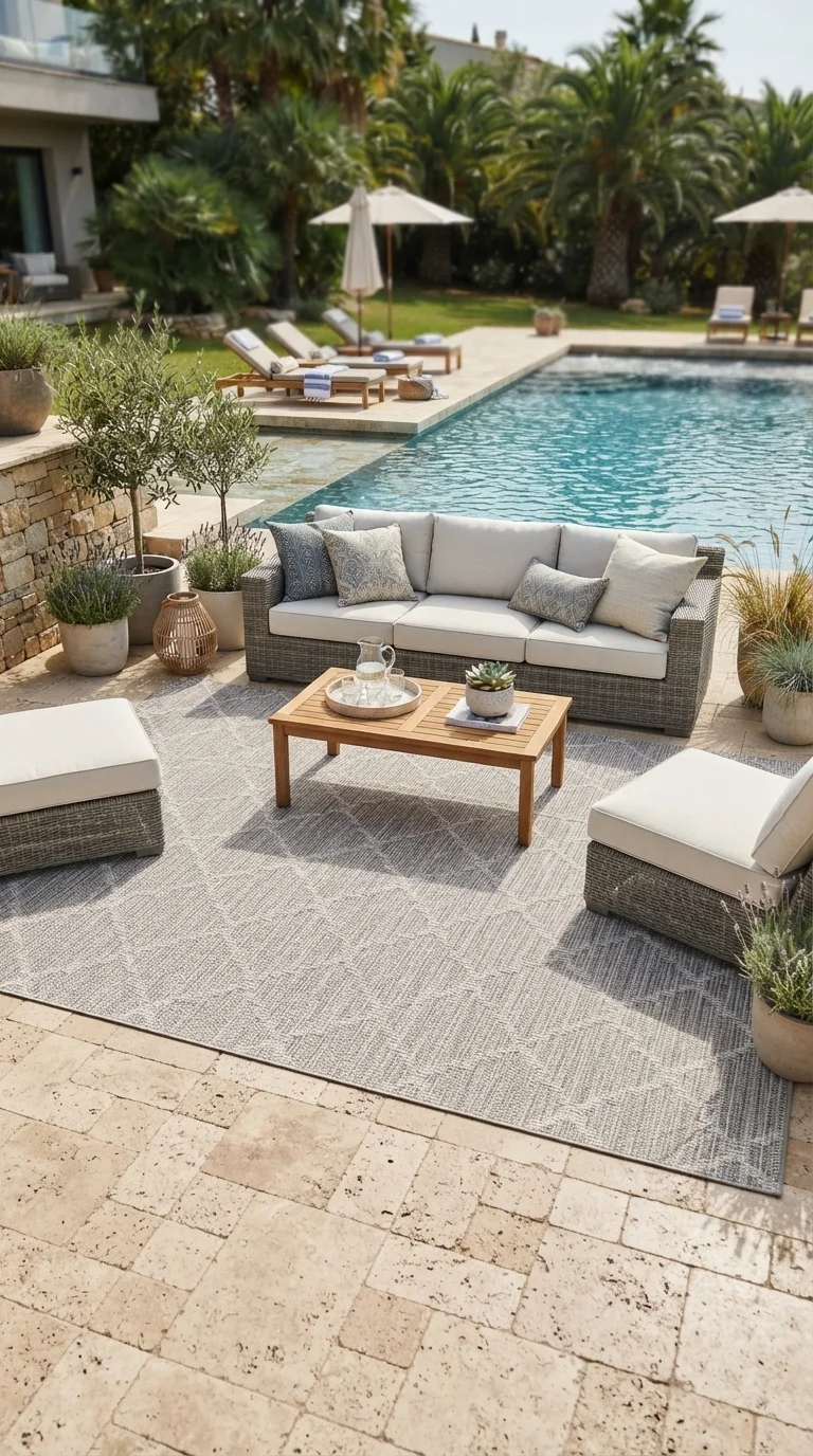 10. Grounding Outdoor Rugs