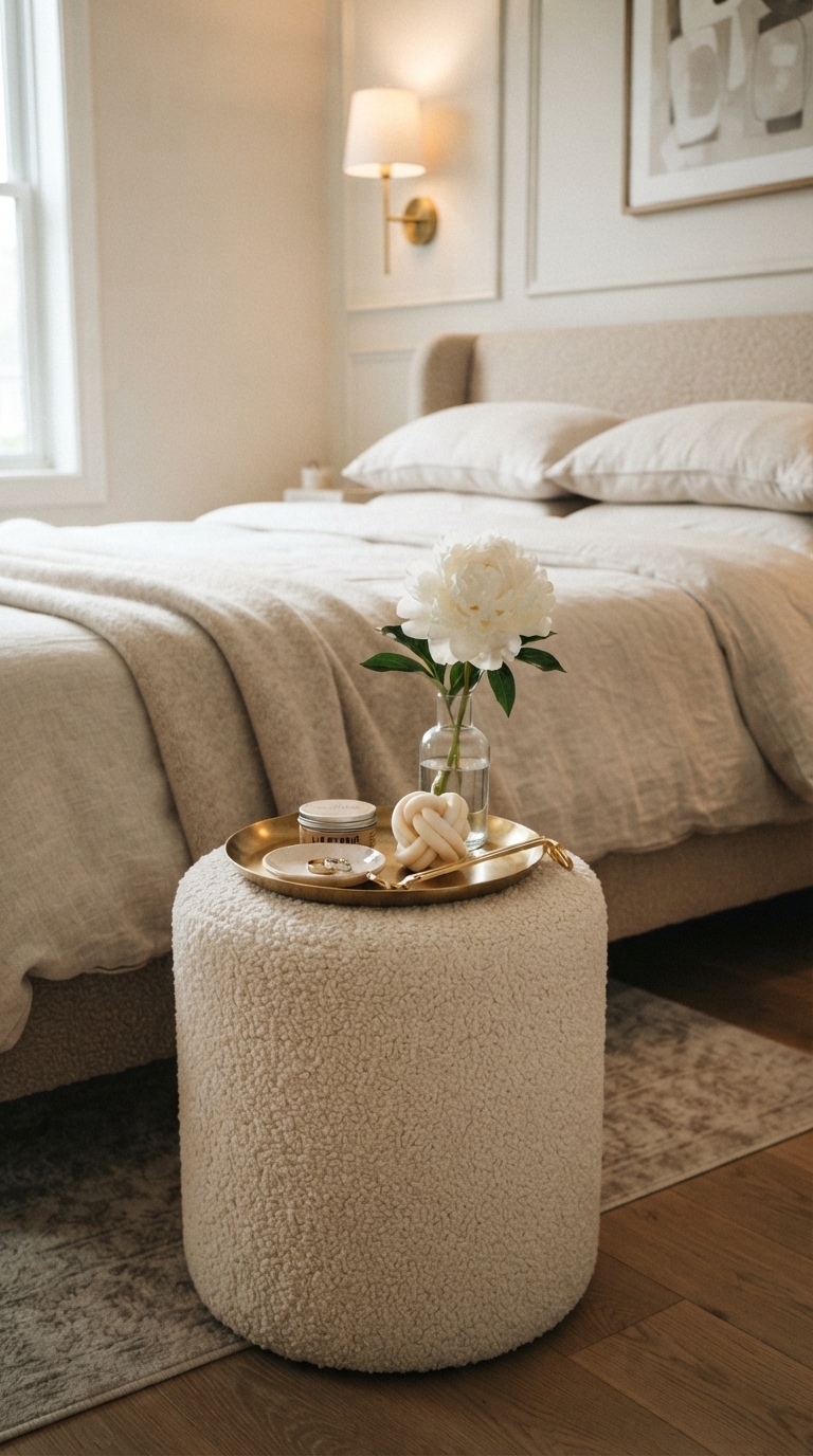10. The Bouclé & Brass Moment