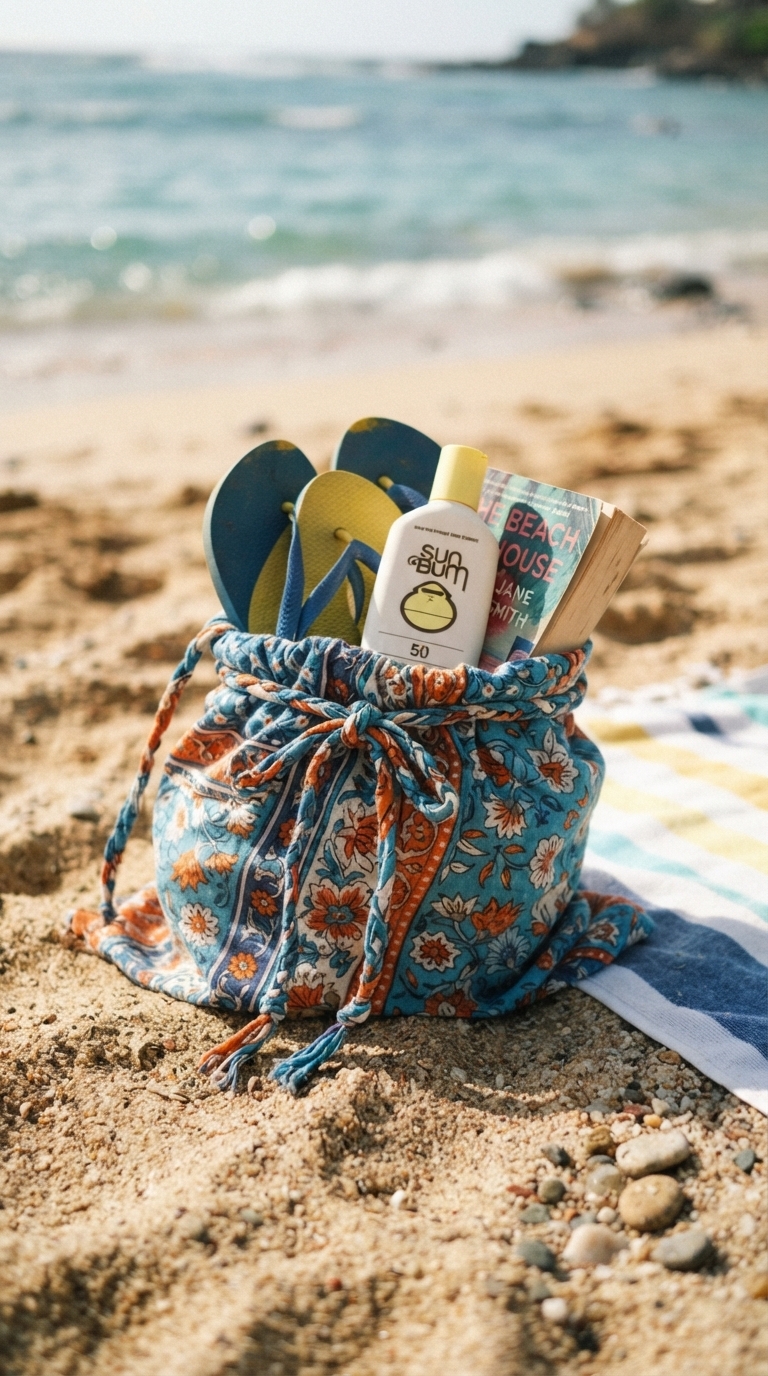 11. Repurpose Your Sarong as a Chic Beach Bag