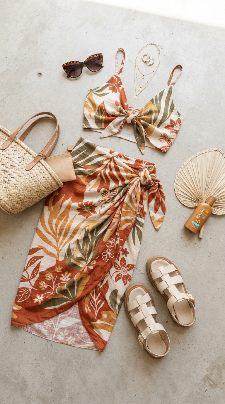 12. Make a Statement with the Double Sarong Look