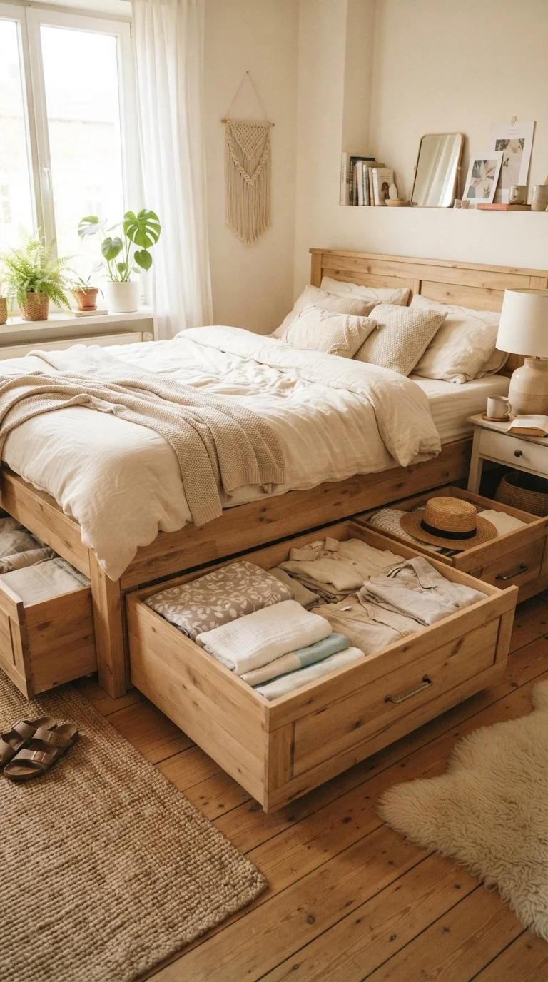 2. Utilize Under-Bed Storage Drawers
