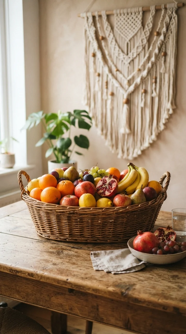 2. Woven Basket Boho Bliss