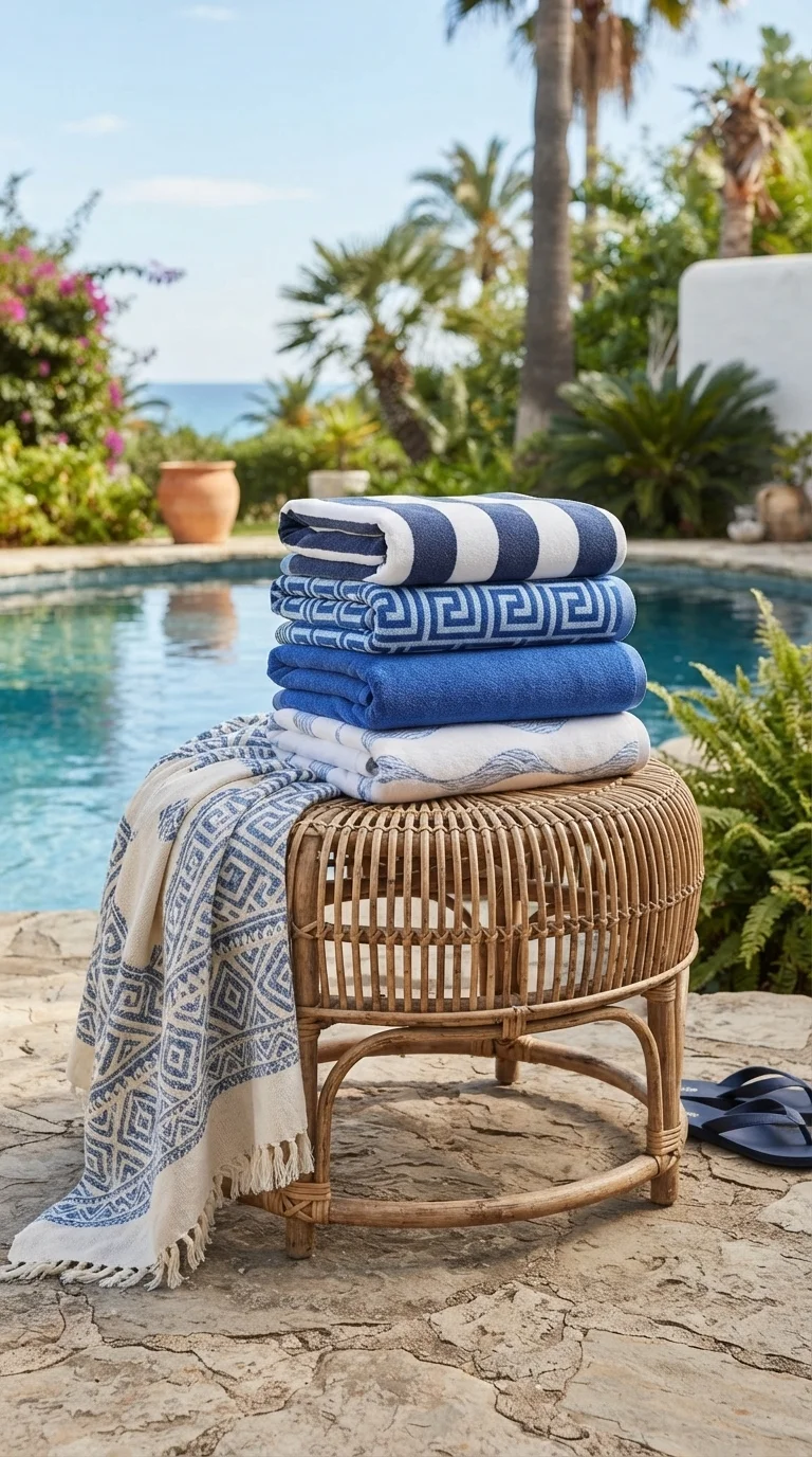3. Accessorize with Luxe Towels & Throws