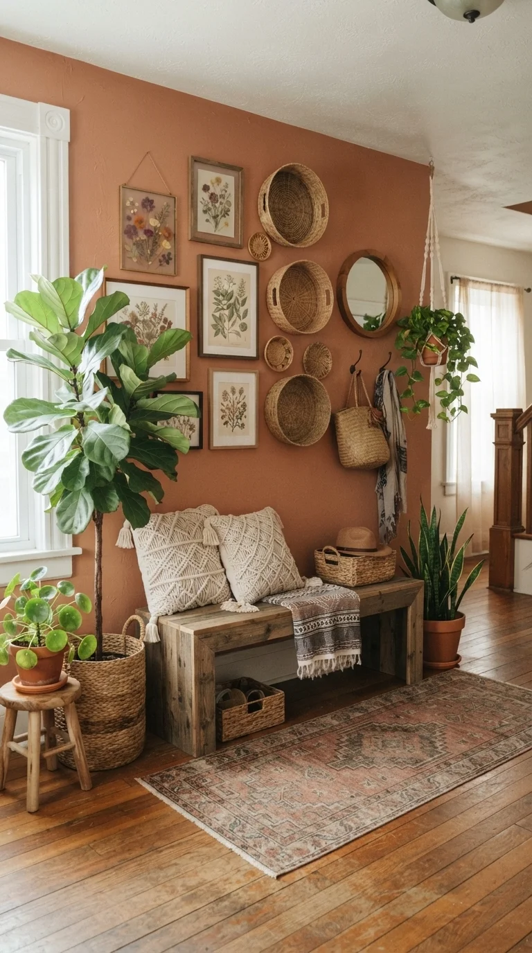 3. Boho Greenery Oasis