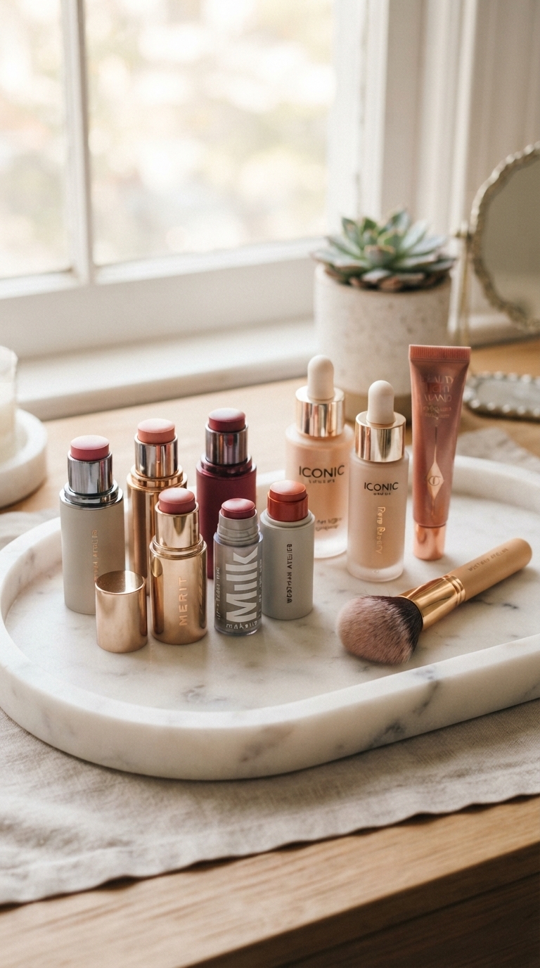 3. Opt for Cream Blush & Highlighter