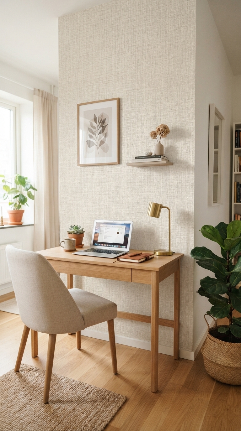 3. Peel-and-Stick Textured Wallpaper for Easy Updates