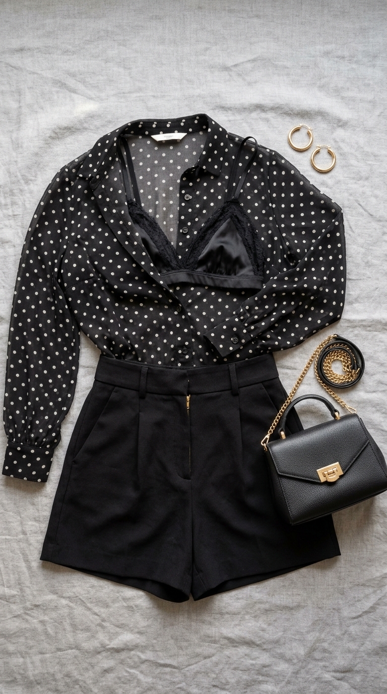 3. Sheer Blouse for a Hint of Glam