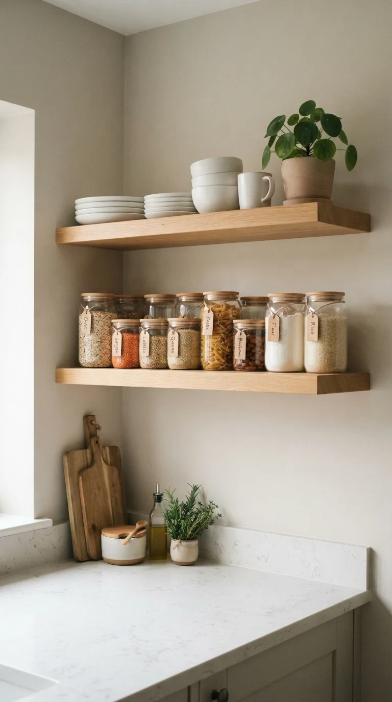 4. Open Shelving for an Airy Vibe