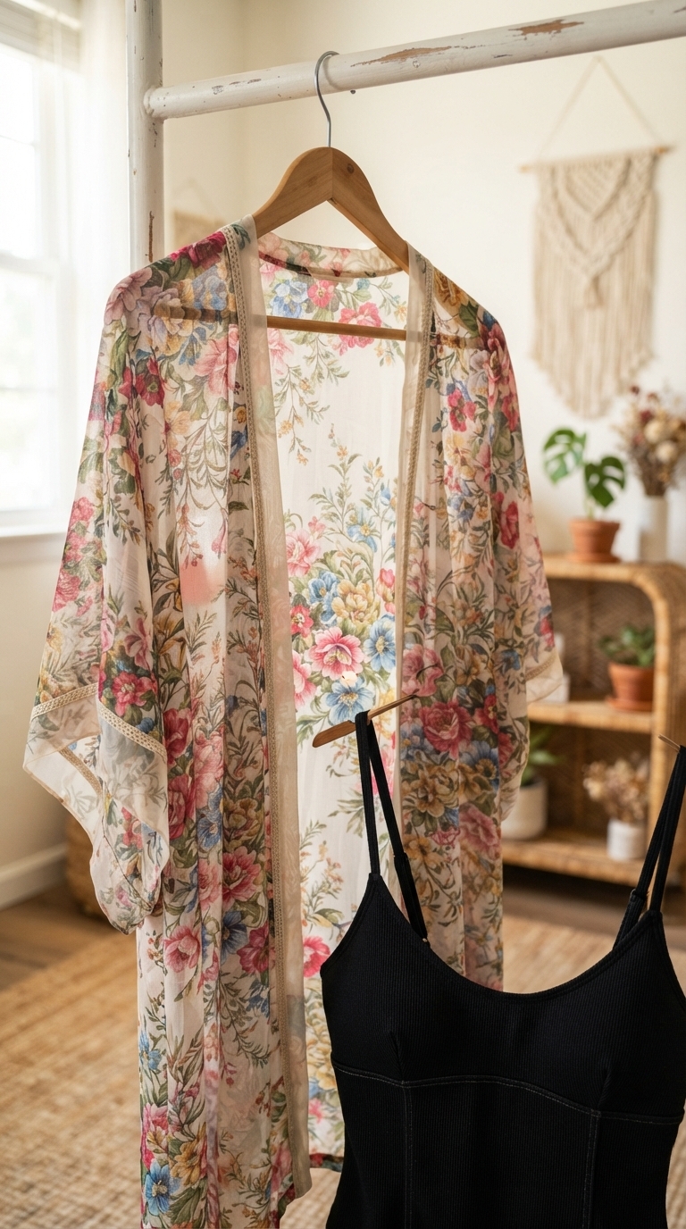 4. Sheer Kimono Cardigan