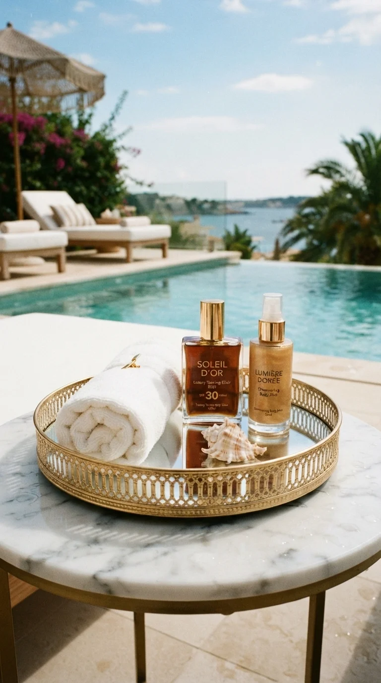 4. The Glamorous Towel & Tanning Tray