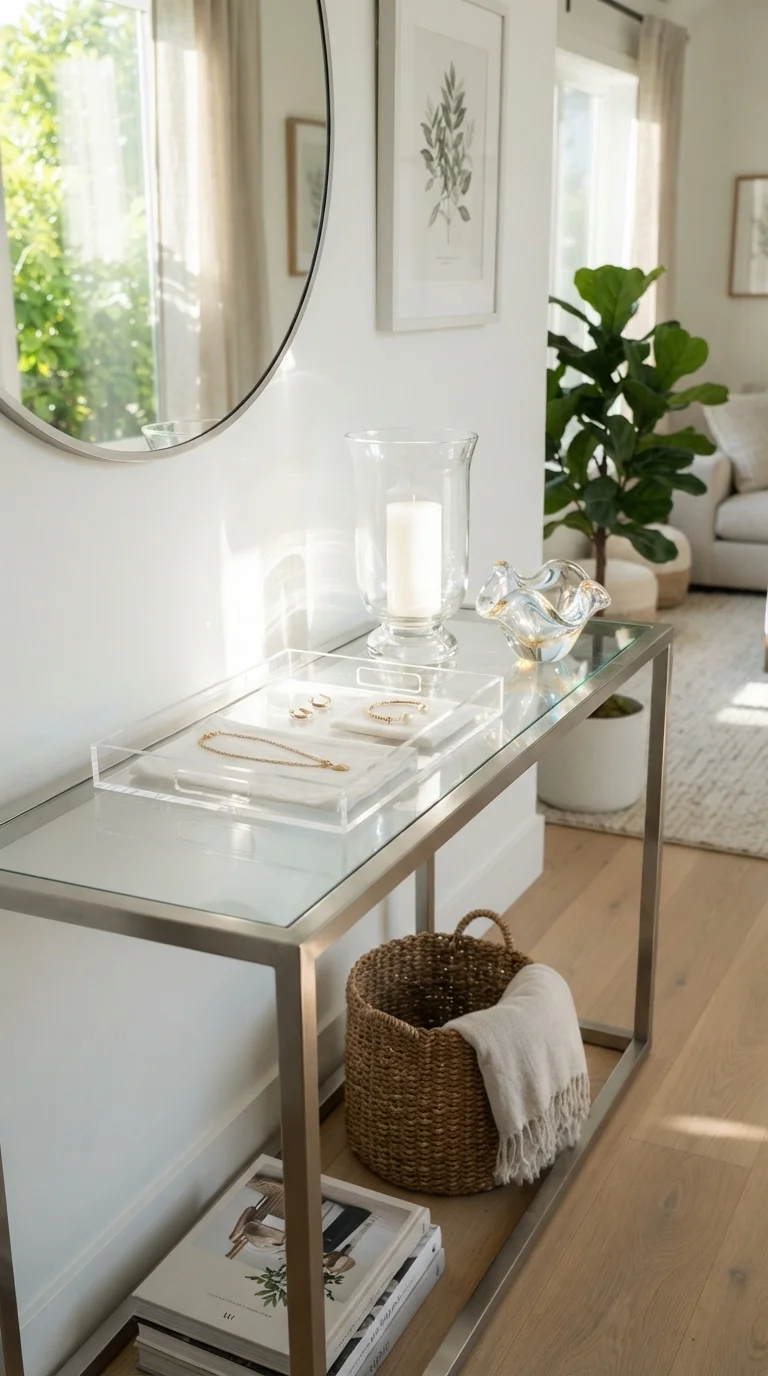5. Style with Transparent & Lightweight Decor