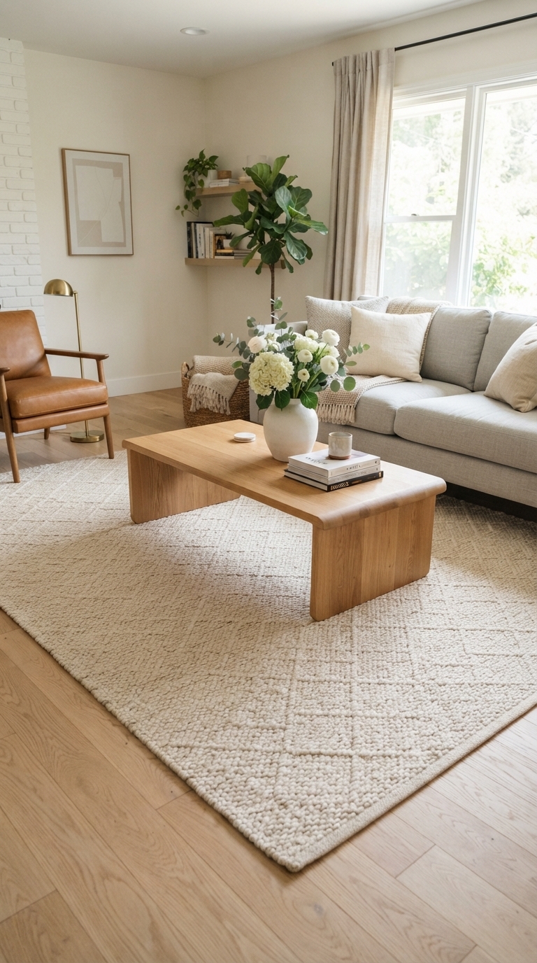 6. Ground Your Space with a Coastal-Inspired Rug