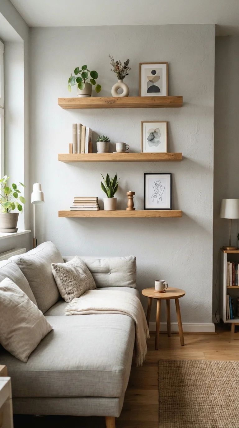 6. Install Floating Shelves