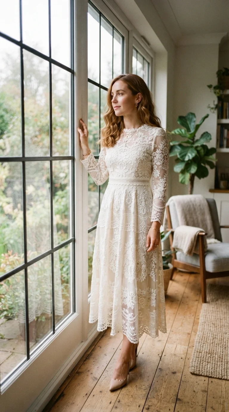 7. Romantic Lace Dress for Timeless Beauty