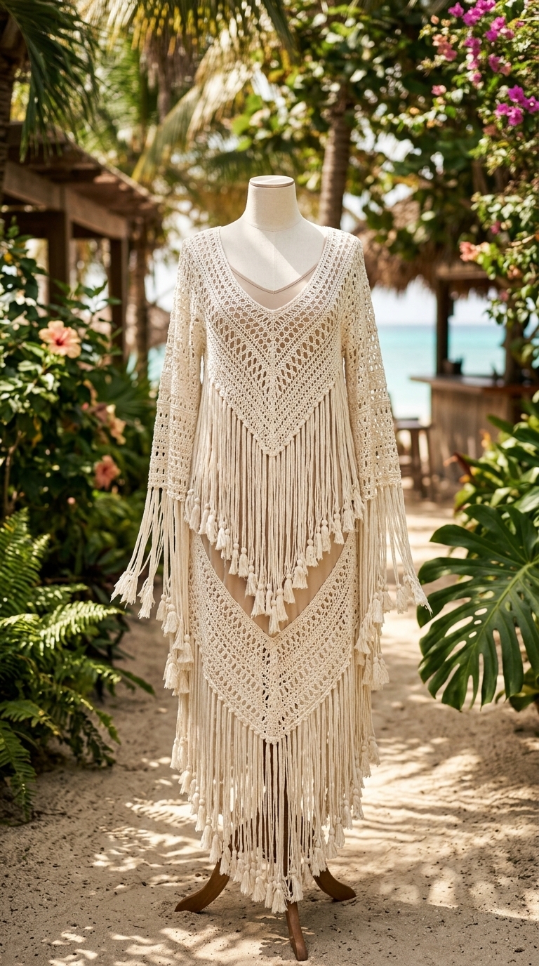 7. The Statement Fringe & Tassel Coverup