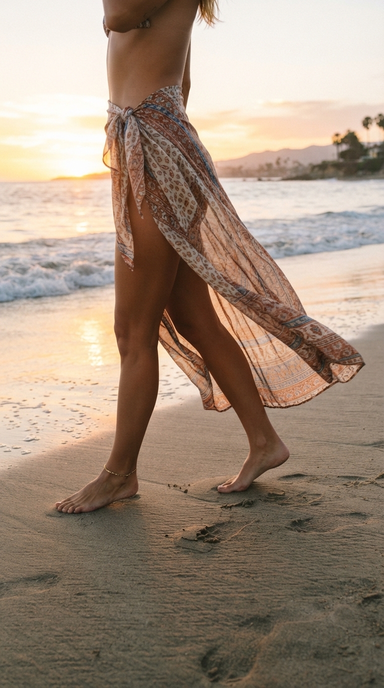 8. Embrace Bohemian Vibes with a Side-Tie Maxi Skirt