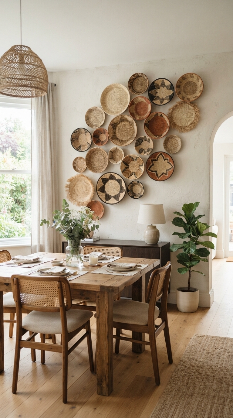 8. Natural Basket Wall Art Arrangements