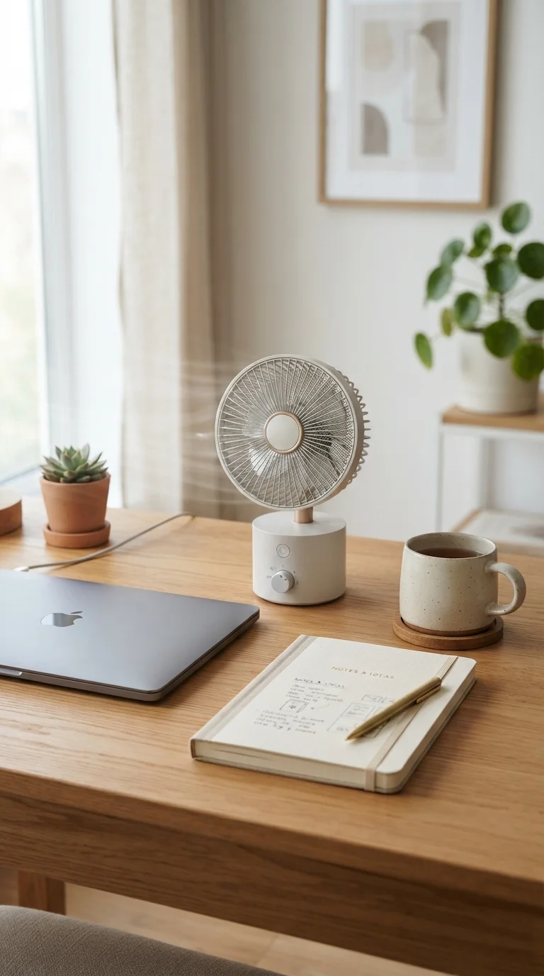 9. Desk Fan Aesthetic for WFH