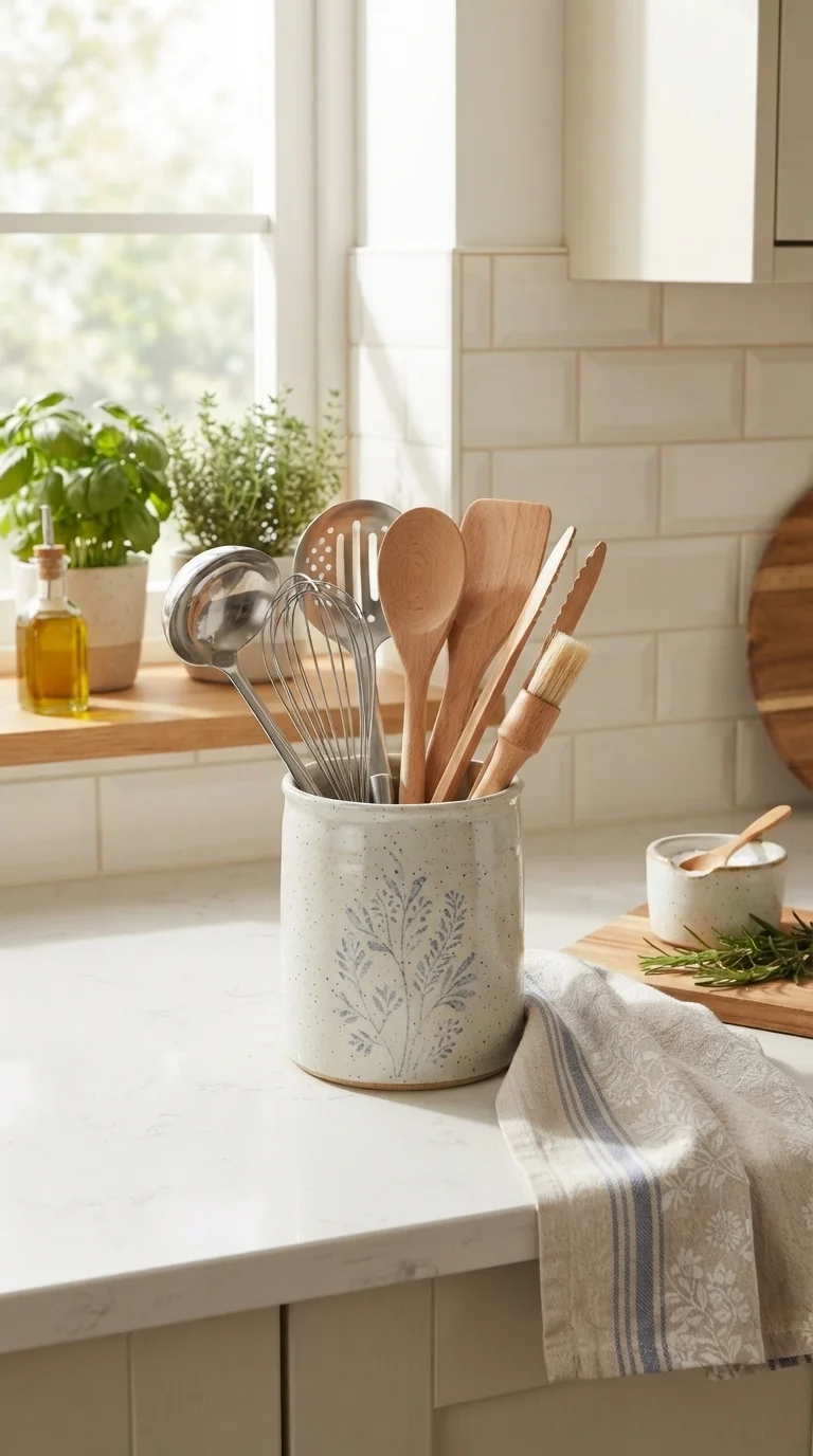 9. Elevated Utensil Holder
