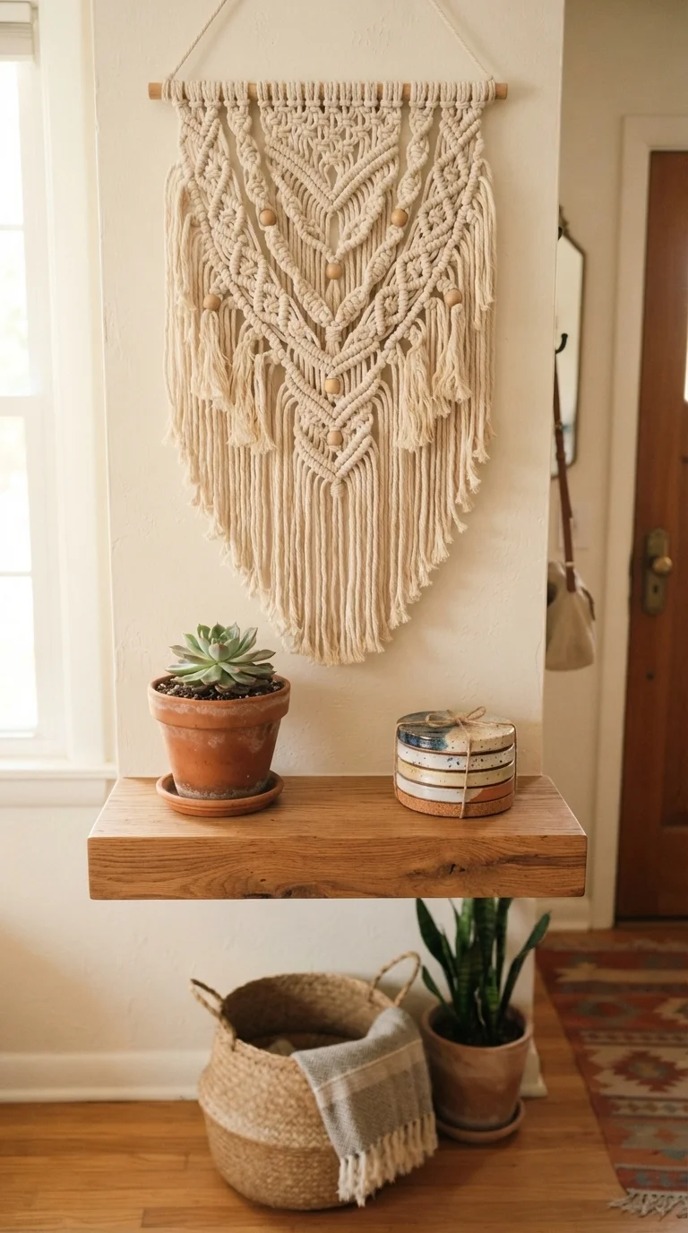 11. Pair with a Boho Wall Hanging for Texture