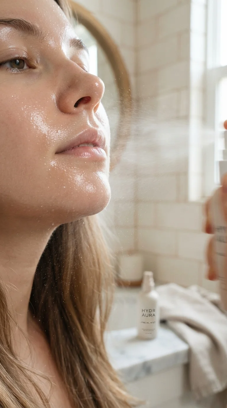 2. Swap Heavy Serums for Hydrating Mists